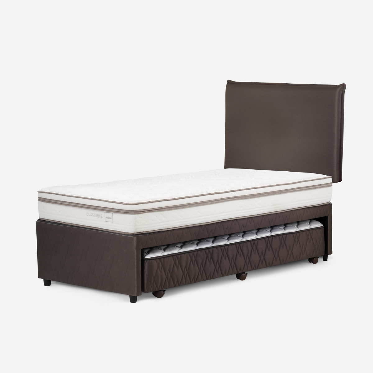 DIVAN CAMA CLASSIQUE+ 1,5 PLAZAS +RESPALDO MAURICE CHOCOLATE - 3