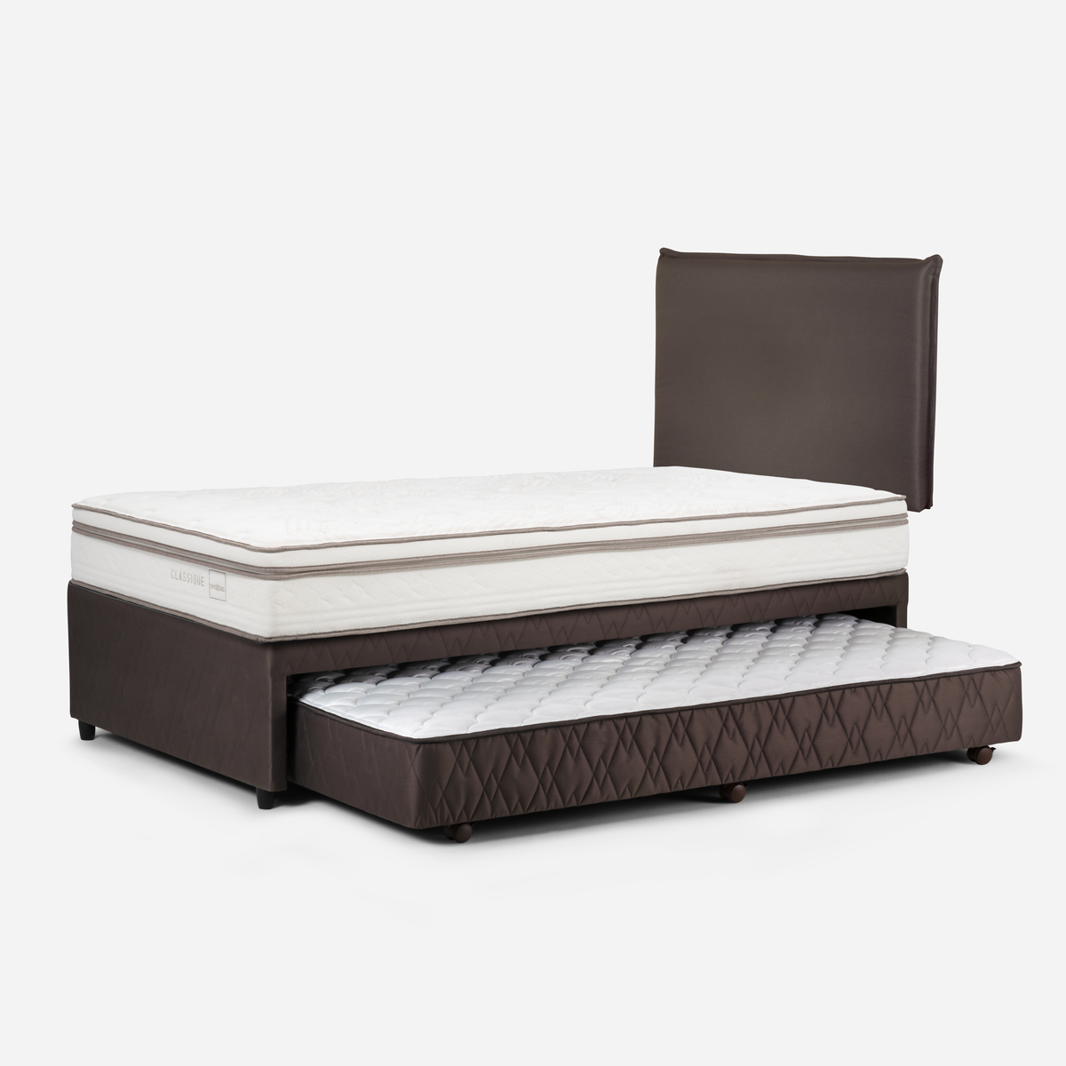DIVAN CAMA CLASSIQUE+ 1,5 PLAZAS +RESPALDO MAURICE CHOCOLATE - 4