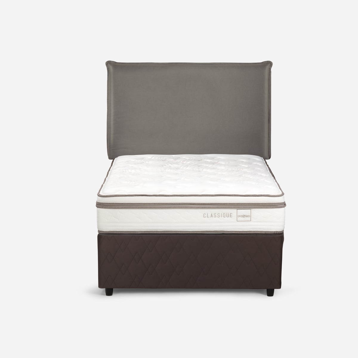 DIVÁN ROSEN CAMA CLASSIQUE MADERA GRIS + 1.5 PLAZAS + RESPALDO MAURICE - 2