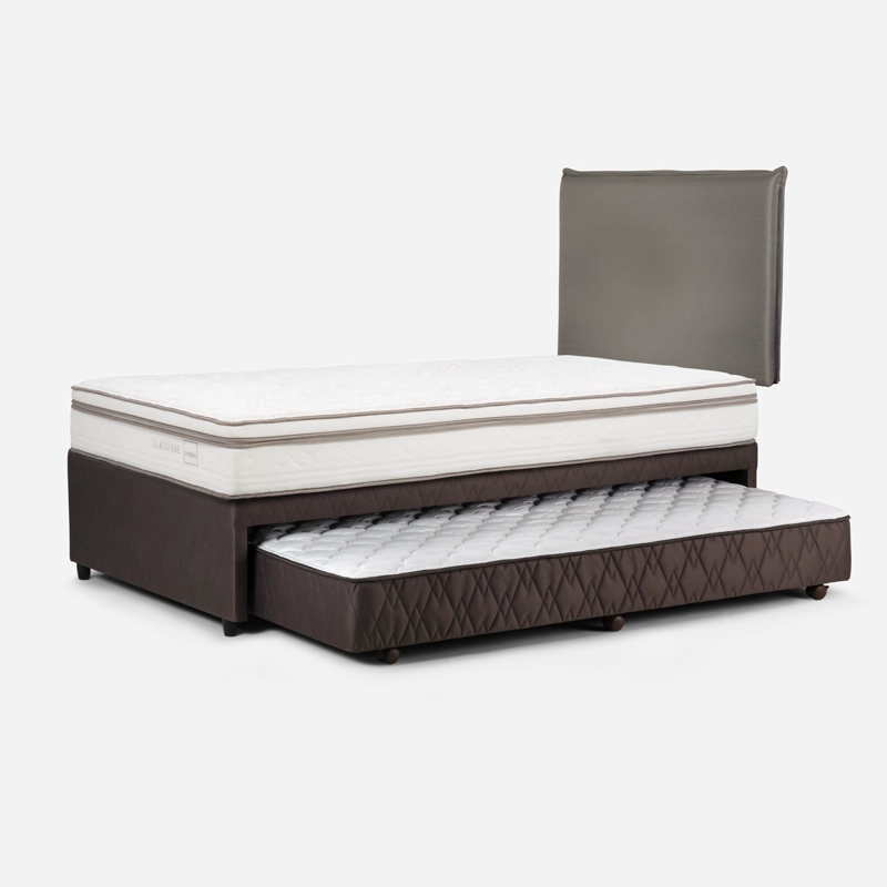 DIVÁN ROSEN CAMA CLASSIQUE MADERA GRIS + 1.5 PLAZAS + RESPALDO MAURICE - 4