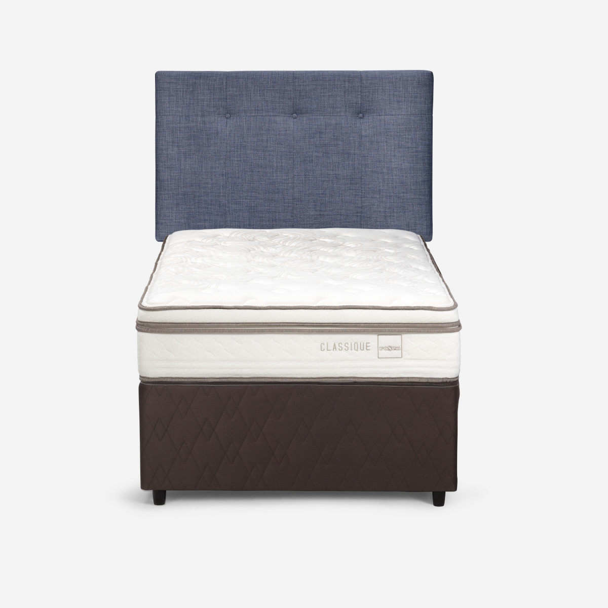 DIVÁN ROSEN CLASSIQUE MADERA AZUL + 1.5 PLAZAS + RESPALDO NEW BENNET DENIM - 2