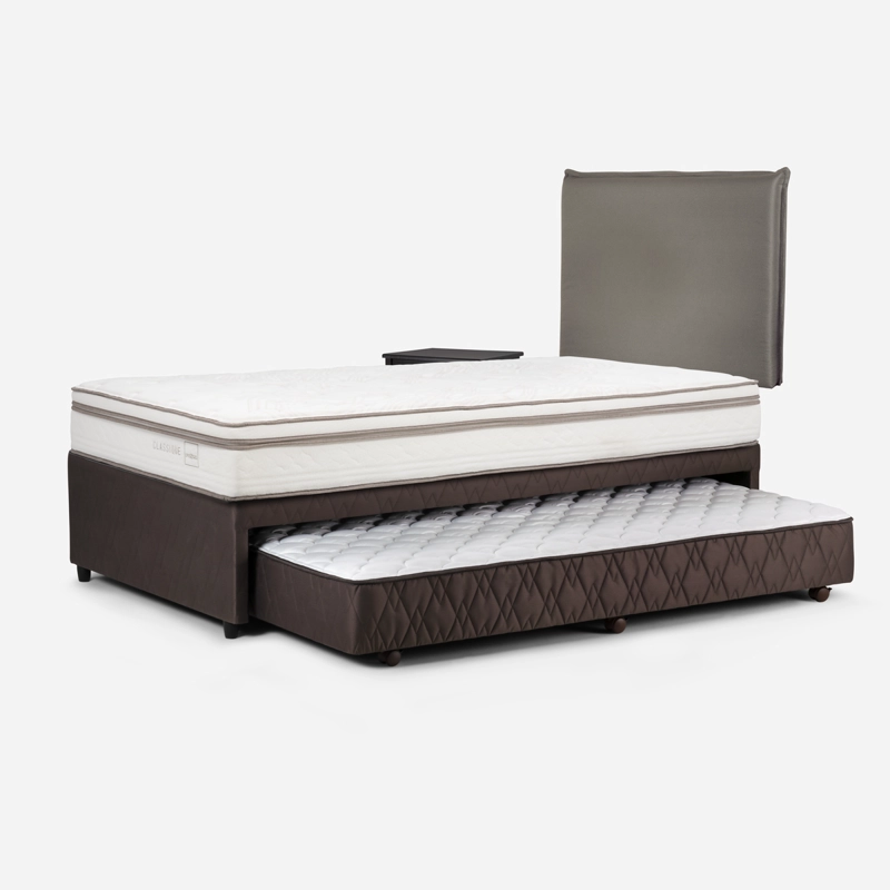 DIVÁN ROSEN CAMA CLASSIQUE MADERA GRIS + 1.5 PLAZAS + MUEBLES MAURICE - 4