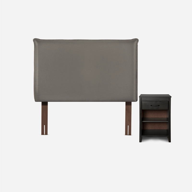 DIVÁN ROSEN CAMA CLASSIQUE MADERA GRIS + 1.5 PLAZAS + MUEBLES MAURICE - 5