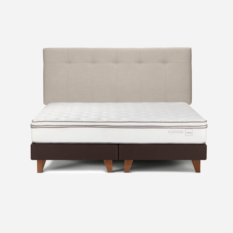 CAMA EUROPEA ROSEN CLASSIQUE+ 2 PLAZAS + RESPALDO NEW BENNET NAT - 1