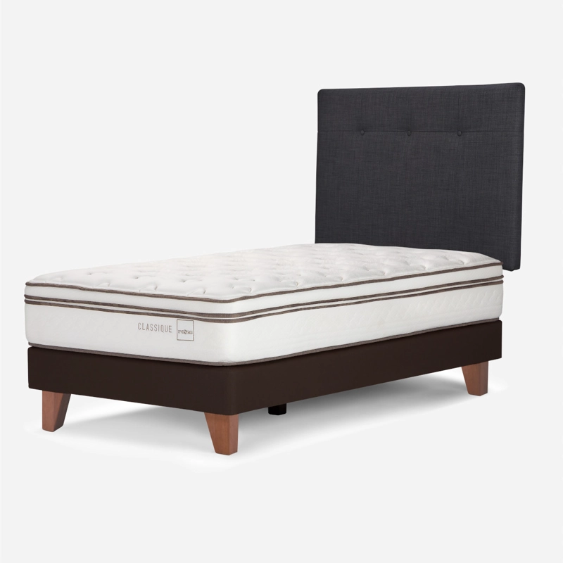 CAMA ROSEN EUR. CLASSIQUE+ 1.5 PLAZAS +RESPALDO NEW BENNET GRAFITO - 3