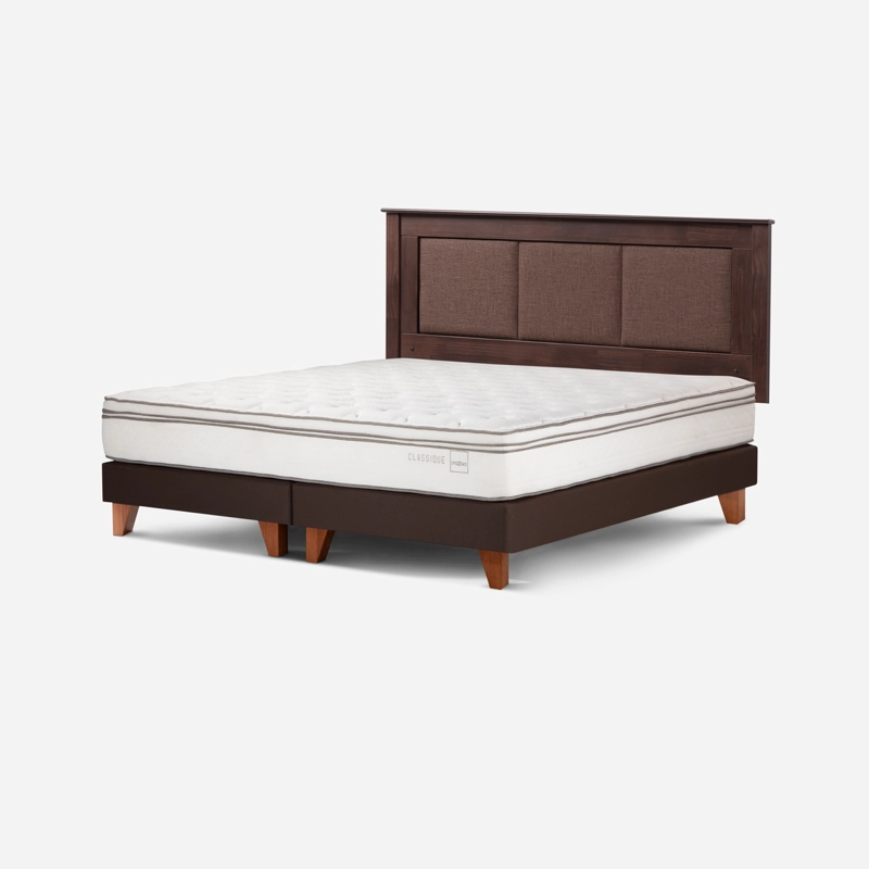 CAMA EUROPEA ROSEN CLASSIQUE+ 2 PLAZAS BD + RESPALDO RACHEL - 2