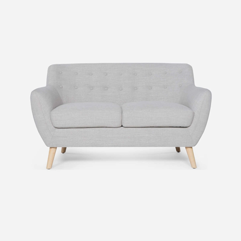 SOFÁ ROSEN 2 CUERPOS ARENA RAFAELLA TELA BEIGE CLARO - 1