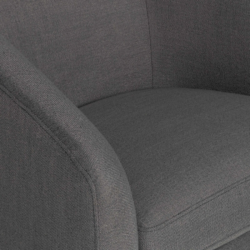 POLTRONA ROSEN GRIS GIRATORIA BOURTON TELA - 4