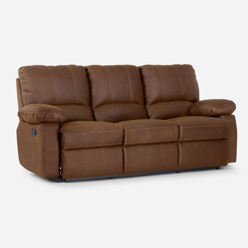 SET ROSEN CAFÉ SOFÁS RECLINABLE 2 Y 3 CUERPOS ARCHIE TELA - 2