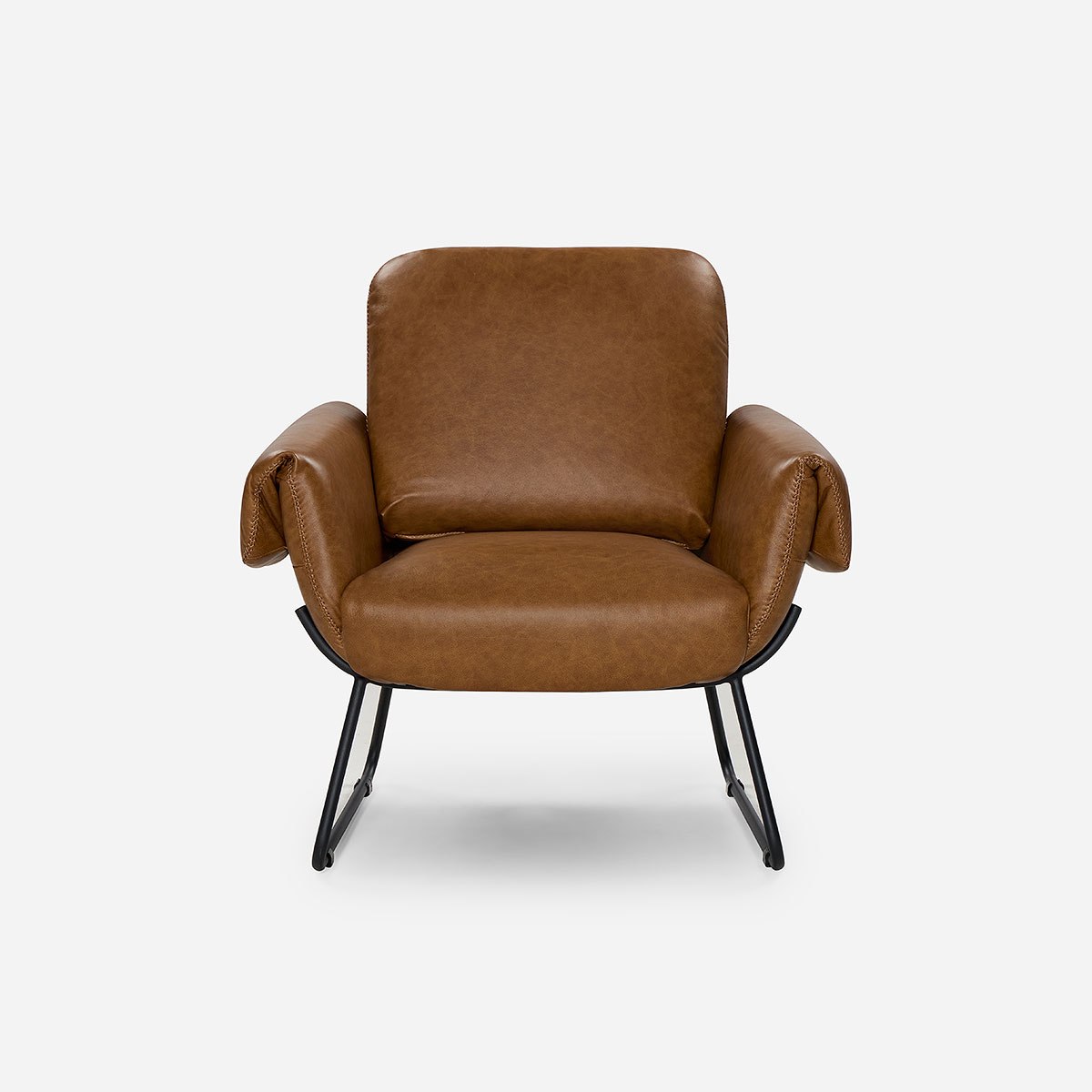 POLTRONA ROSEN ROSS CUERO CAMEL - 2