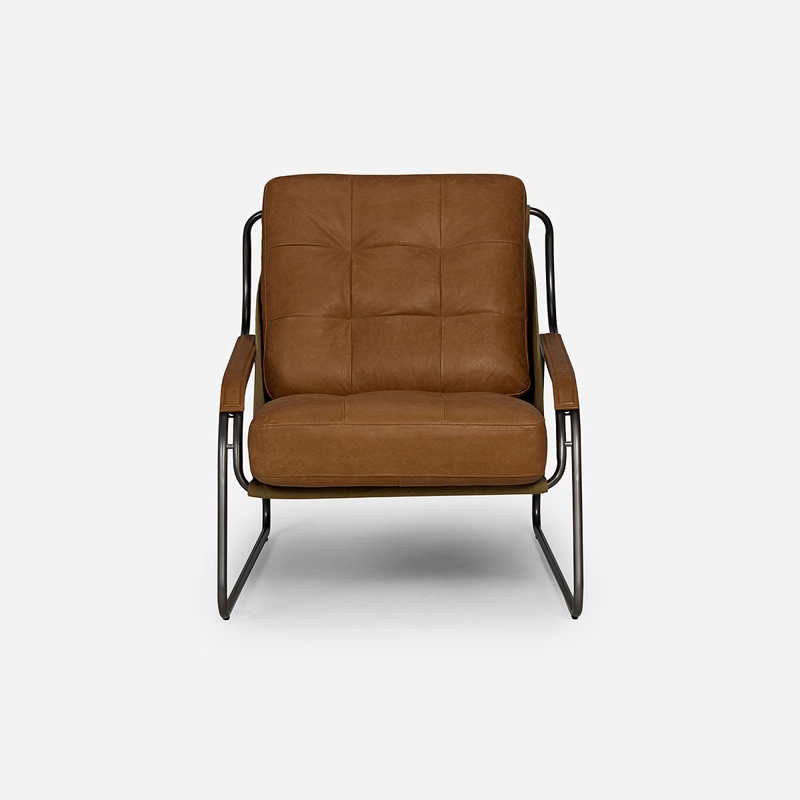 POLTRONA ROSEN CUERO CAMEL MONTOK - 2