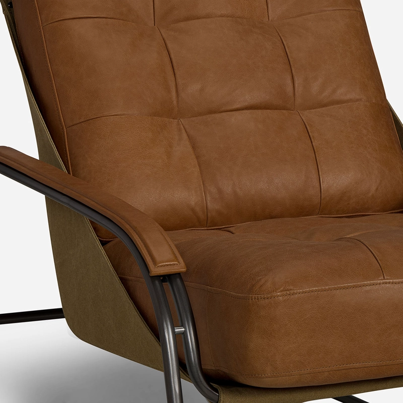 POLTRONA ROSEN CUERO CAMEL MONTOK - 4