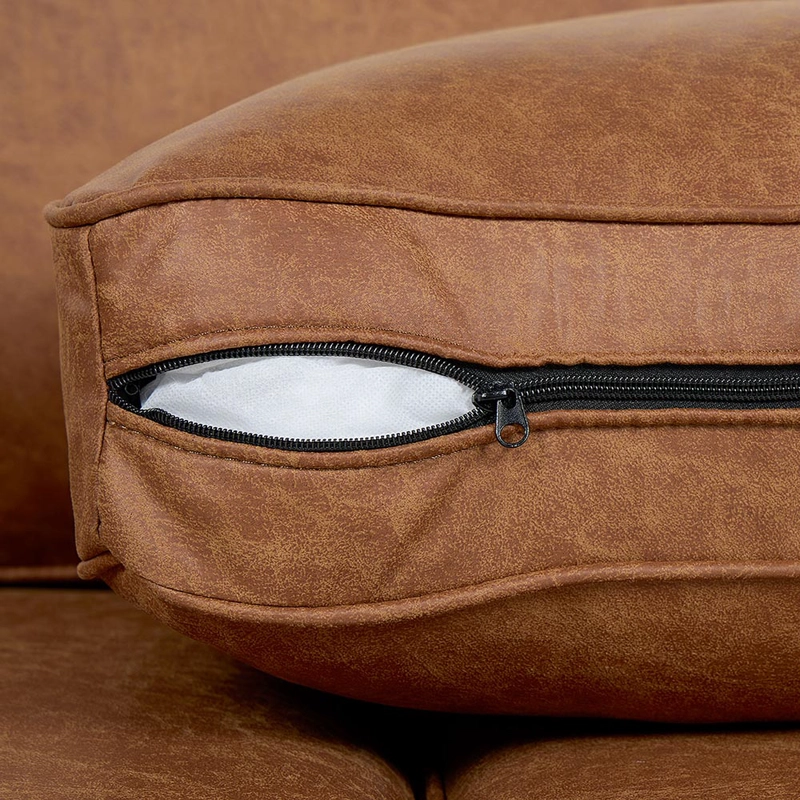 SOFA ROSEN TABIZ 3 CUERPOS TELA CAMEL - 7