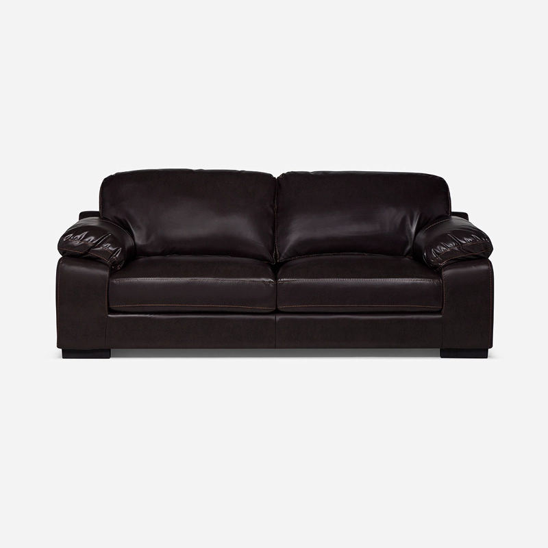 SOFA ROSEN BOLONIA 3 CUERPOS CUERO PU CHOCOLATE - 2