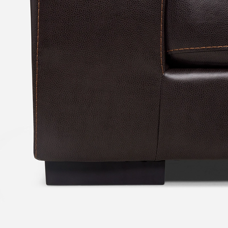 SOFA ROSEN BOLONIA 3 CUERPOS CUERO PU CHOCOLATE - 7