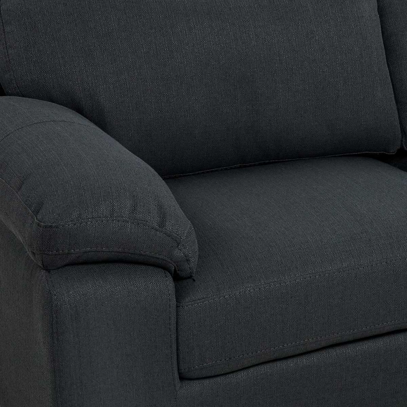 SOFA ROSEN BOLONIA 3 CUERPOS TELA GRAFITO - 5