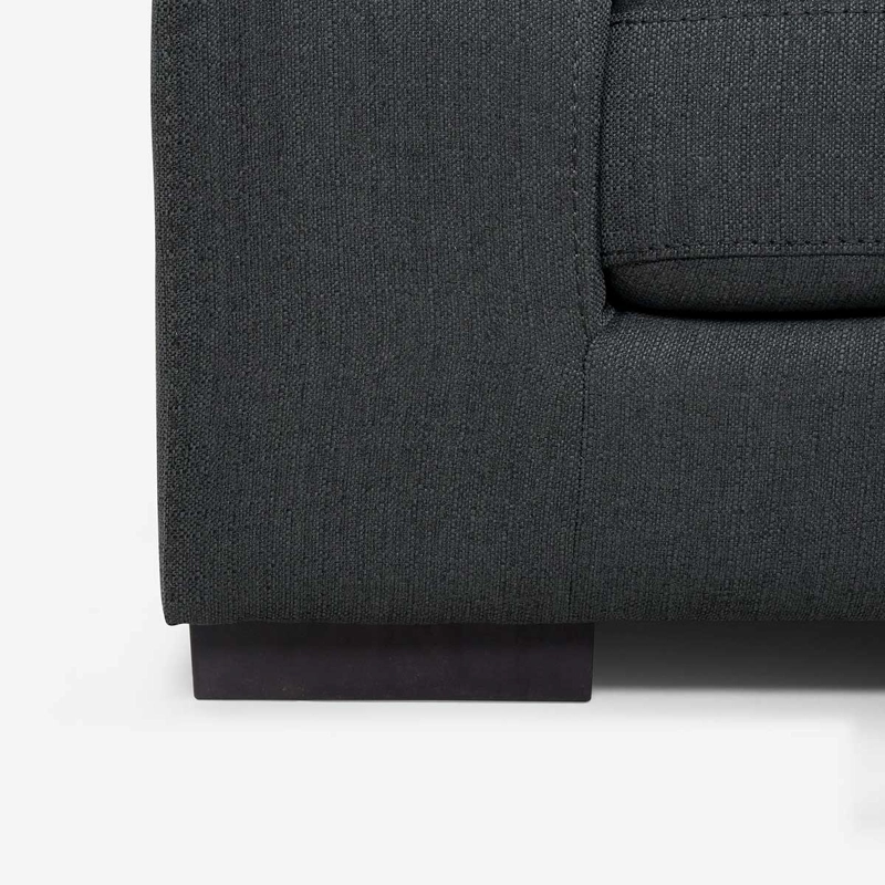 SOFA ROSEN BOLONIA 3 CUERPOS TELA GRAFITO - 7