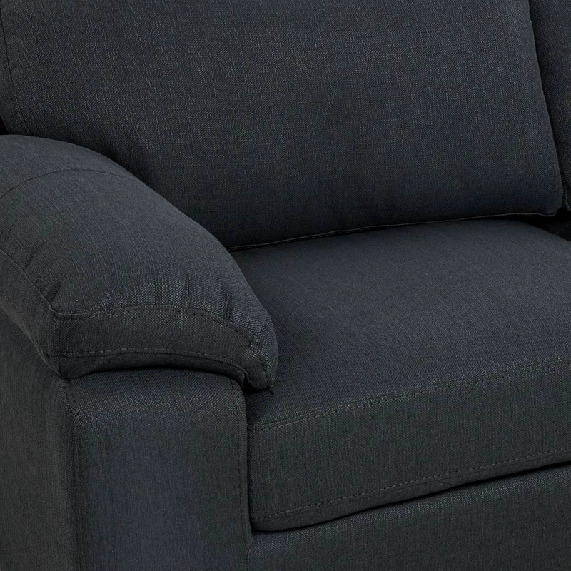 SOFA ROSEN BOLONIA 2,5 CUERPOS TELA GRAFITO - 5