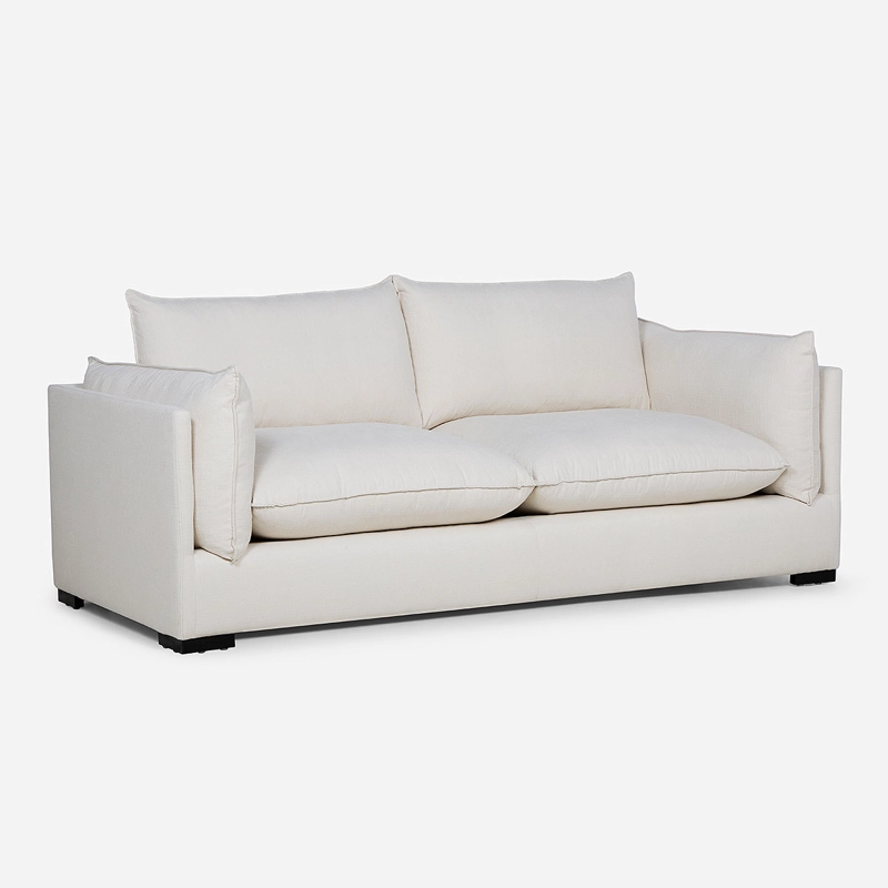 SOFÁ ROSEN 3.5 CUERPOS BLANCO WARDEN TELA - 1