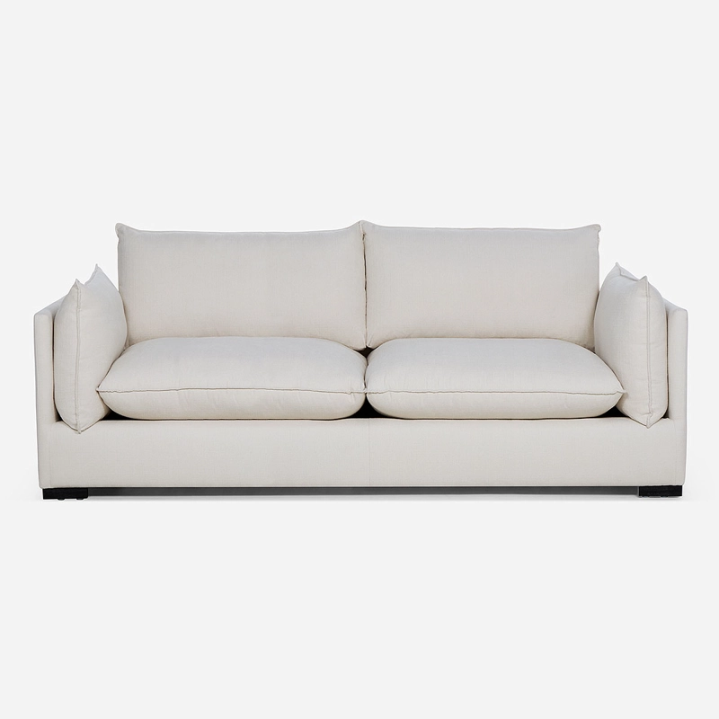 SOFÁ ROSEN 3.5 CUERPOS BLANCO WARDEN TELA - 2