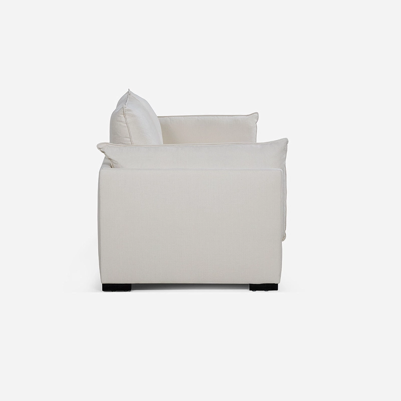 SOFÁ ROSEN 3.5 CUERPOS BLANCO WARDEN TELA - 3