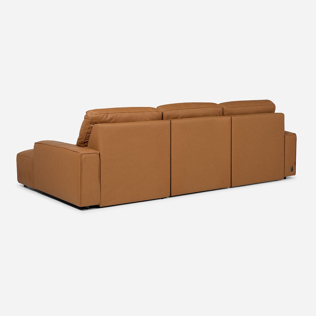 SOFÁ ROSEN CAMEL SECCIONAL RECLINABLE DERECHO LIMBER CUERO - 6