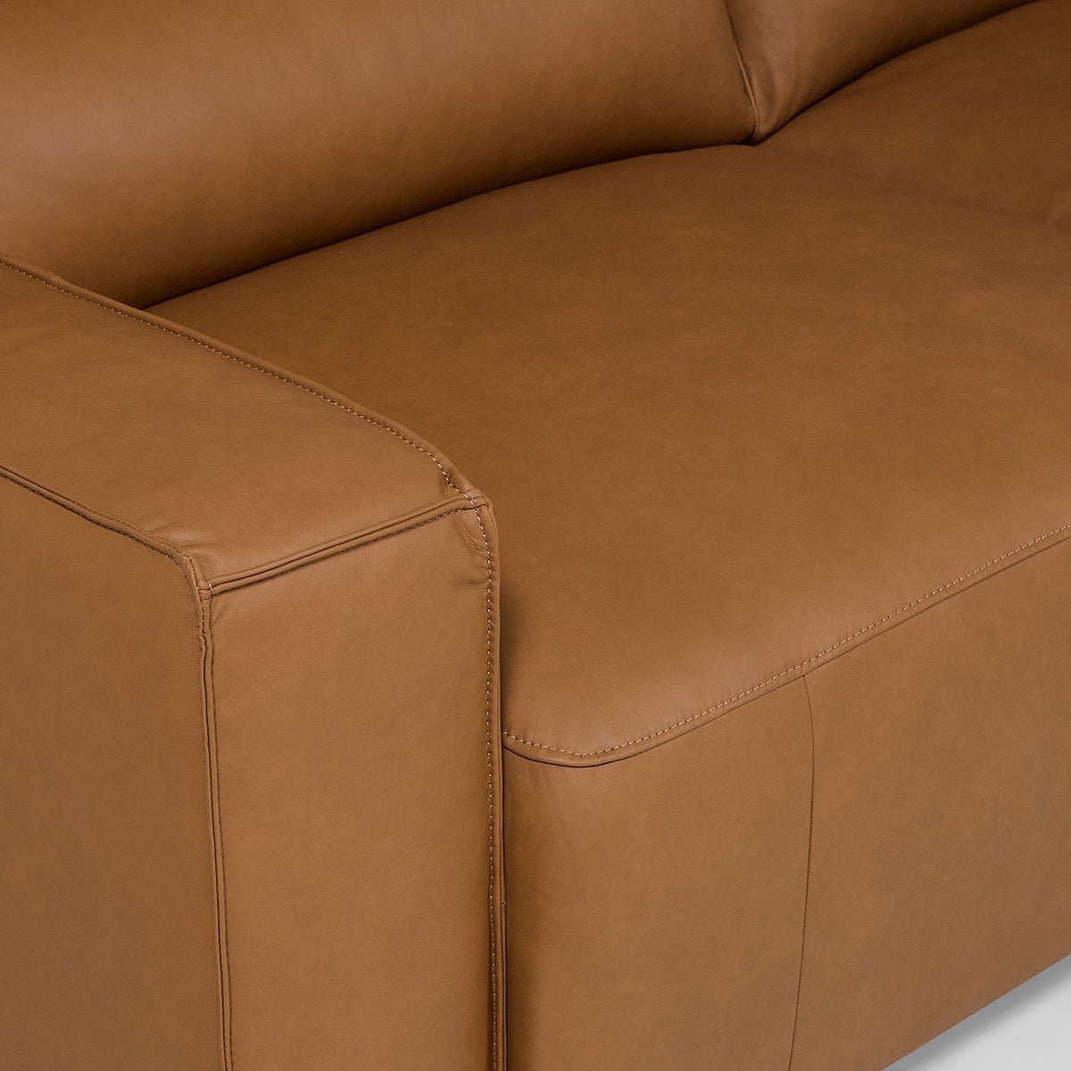 SOFÁ ROSEN CAMEL SECCIONAL RECLINABLE DERECHO LIMBER CUERO - 7