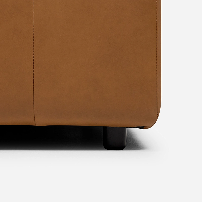 SOFÁ ROSEN CAMEL SECCIONAL RECLINABLE DERECHO LIMBER CUERO - 9