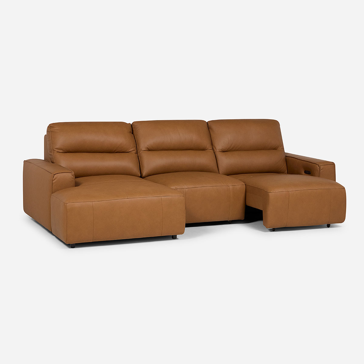 SOFÁ ROSEN CAMEL SECCIONAL RECLINABLE IZQUIERDO LIMBER CUERO - 2