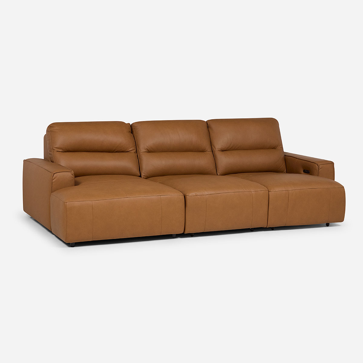 SOFÁ ROSEN CAMEL SECCIONAL RECLINABLE IZQUIERDO LIMBER CUERO - 3