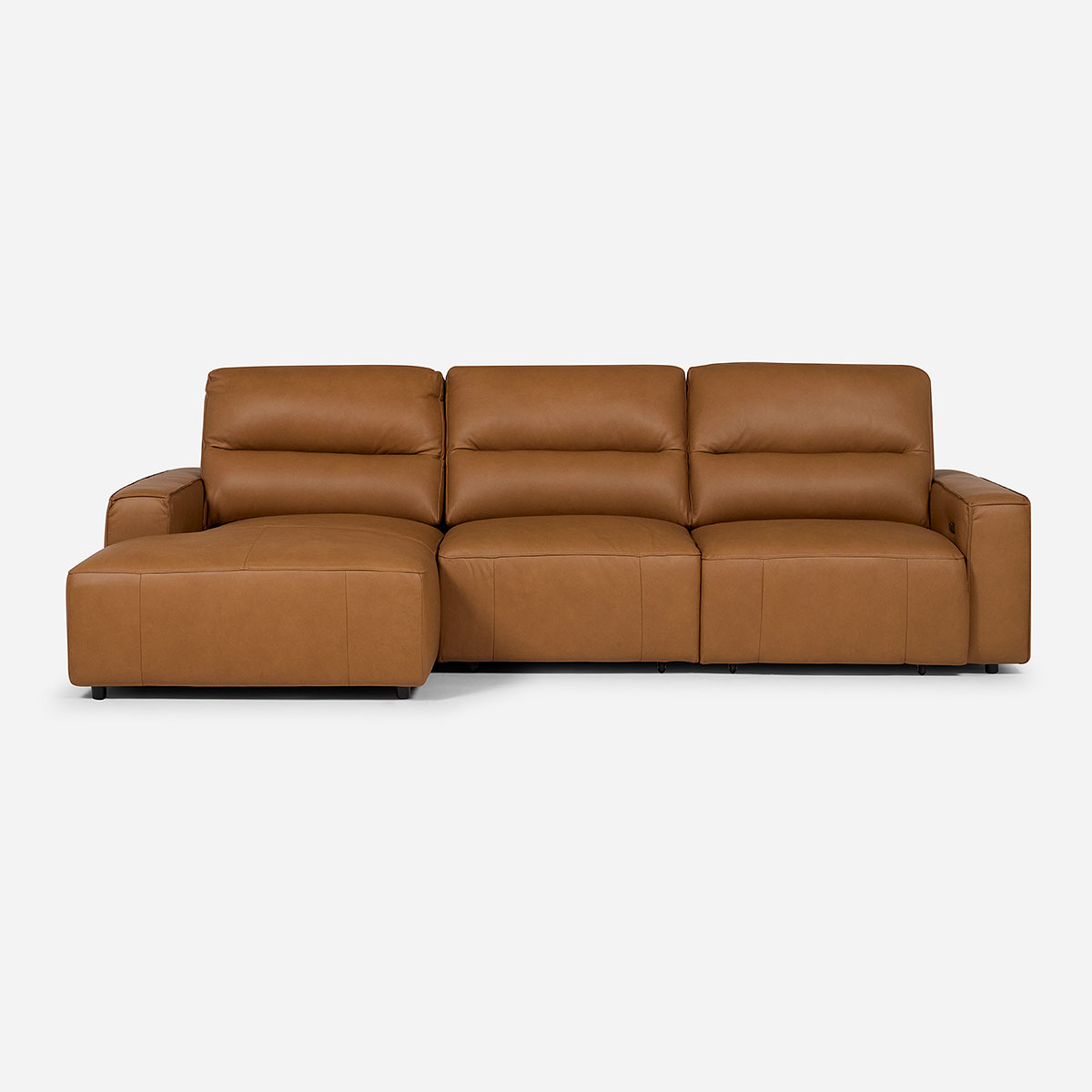 SOFÁ ROSEN CAMEL SECCIONAL RECLINABLE IZQUIERDO LIMBER CUERO - 4