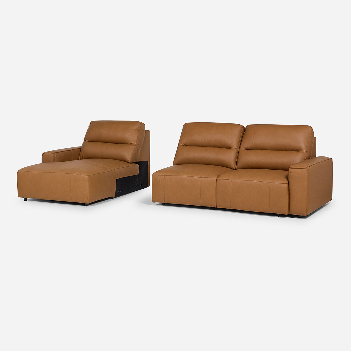 SOFÁ ROSEN CAMEL SECCIONAL RECLINABLE IZQUIERDO LIMBER CUERO - 8