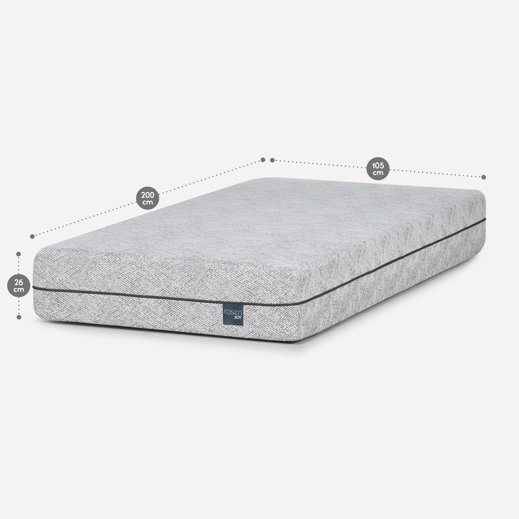 COLCHÓN ROSEN 1.5 PLAZAS EN CAJA JOY 105 X 200 CM - 8