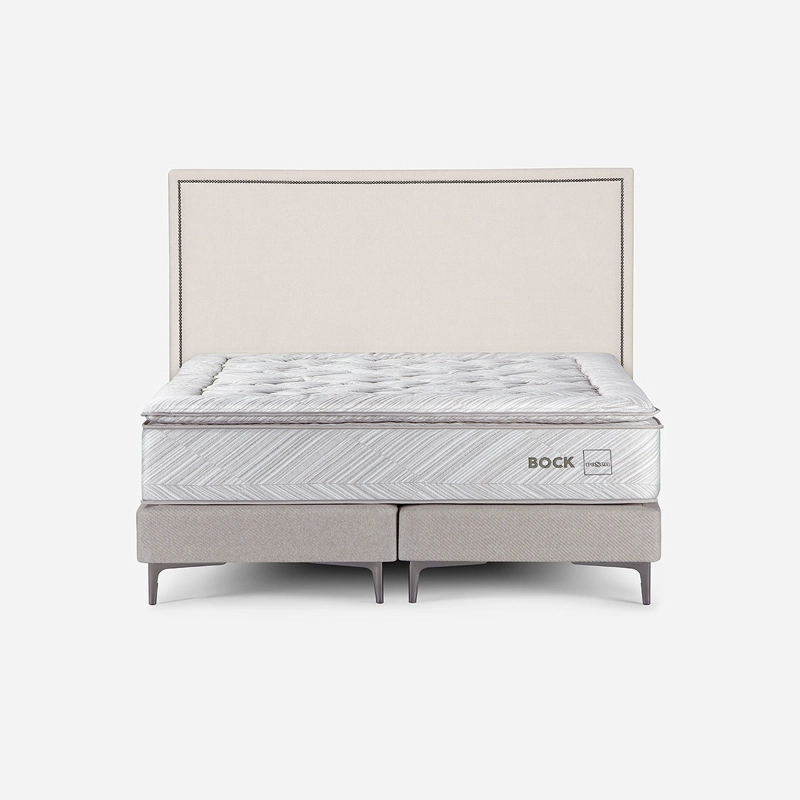 CAMA EUROPEA BOCK 2 PLAZAS 150X200 CM + RESPALDO CARRINGTON - 1