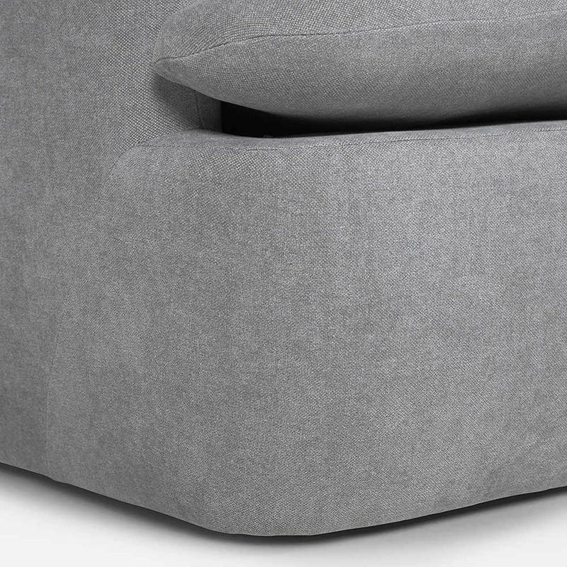 POLTRONA GIRATORIA ROSEN NEWTON TELA GRIS PLATA - 5