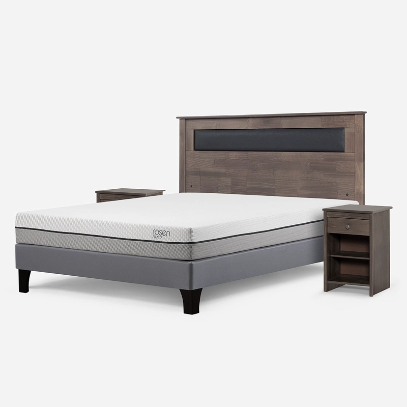 CAMA EUROPEA ROSEN PRATTA 2 PLAZAS BN PATA MADERA+ MUEBLES FERRARA - 2