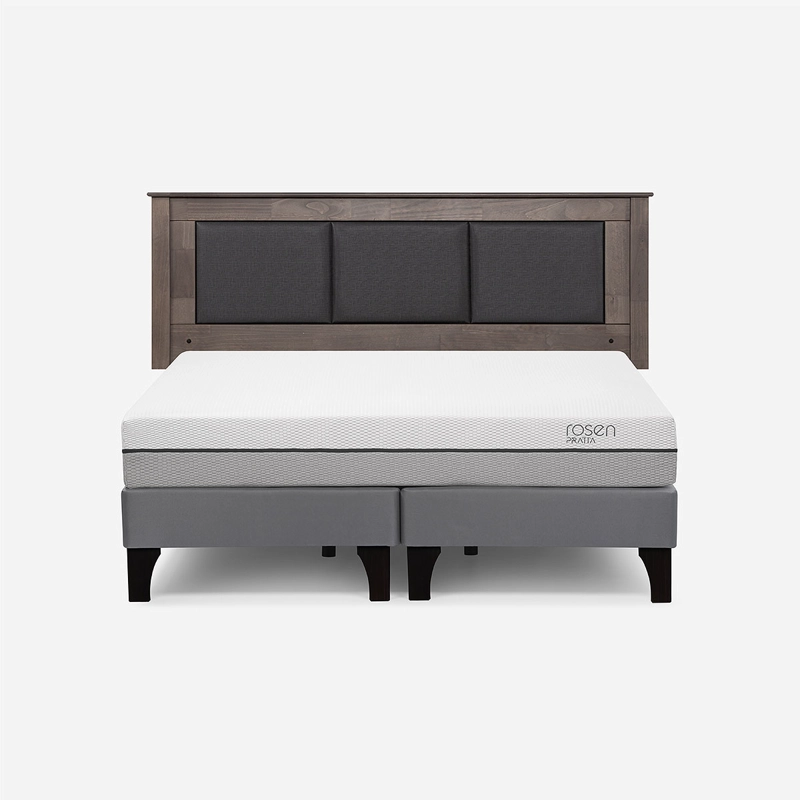 CAMA EUROPEA ROSEN PRATTA KING BD PATA MADERA + RESPALDO RACHEL - 1