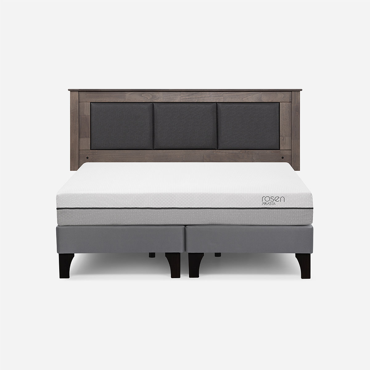 CAMA EUROPEA ROSEN PRATTA KING BD PATA MADERA + RESPALDO RACHEL - 1