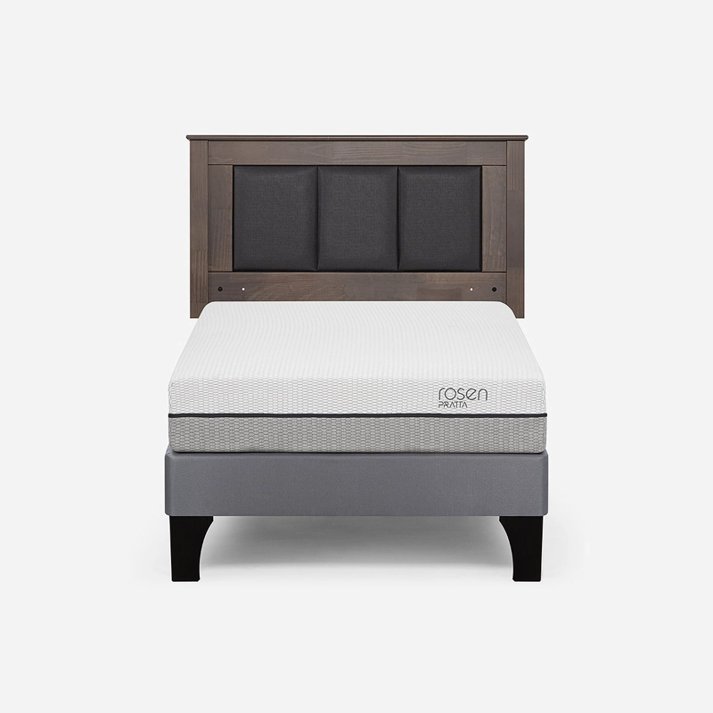 CAMA EUROPEA ROSEN PRATTA 1 PLAZA PATA MADERA + RESPALDO RACHEL - 1