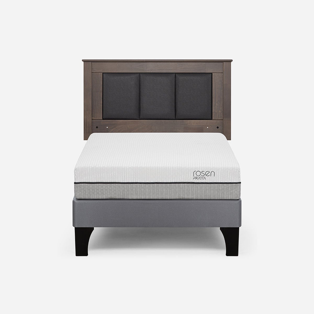 CAMA EUROPEA ROSEN PRATTA 1 PLAZA PATA MADERA + RESPALDO RACHEL - 1