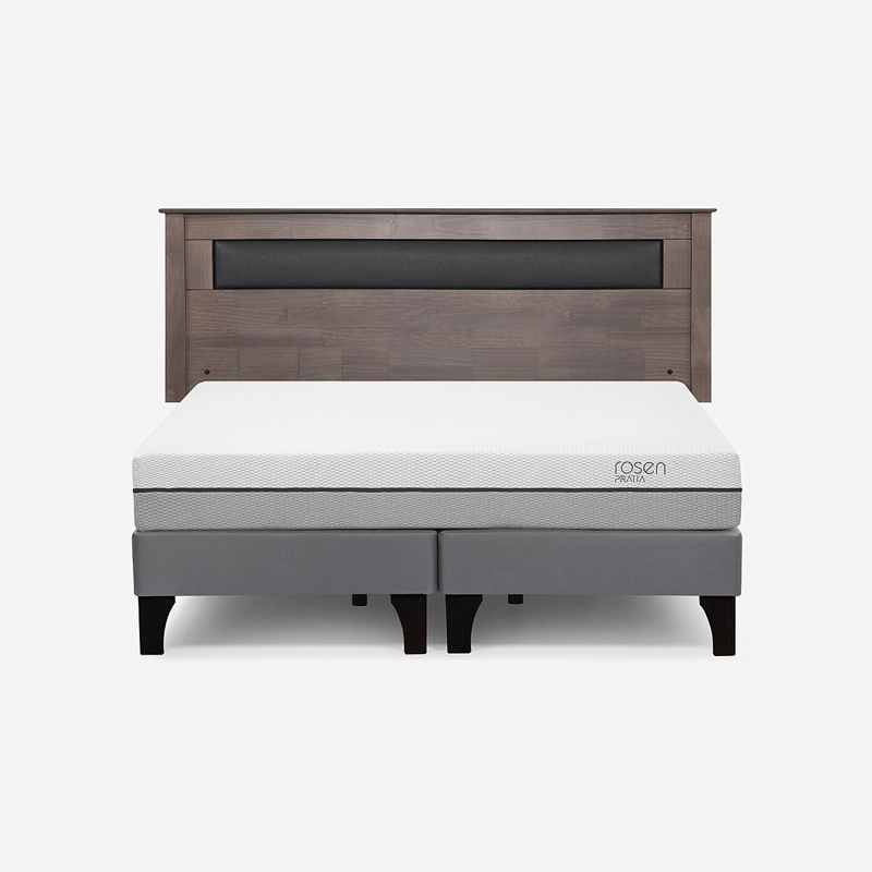 CAMA EUROPEA ROSEN PRATTA KING BD PATA MADERA+ RESPALDO FERRARA - 1
