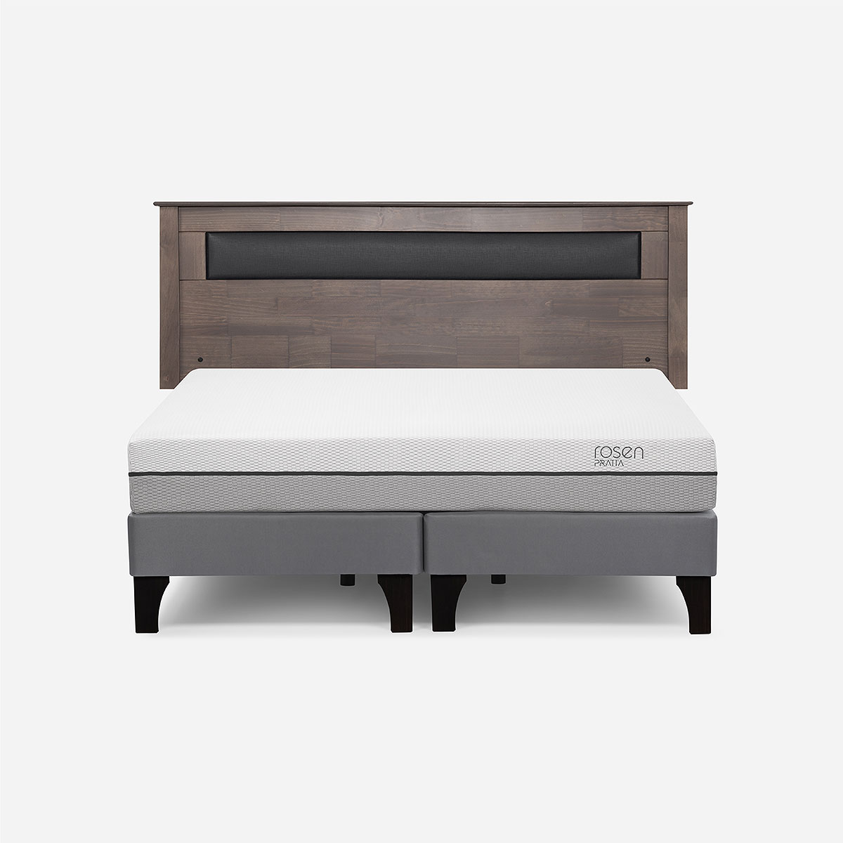 CAMA EUROPEA ROSEN PRATTA KING BD PATA MADERA+ RESPALDO FERRARA - 1