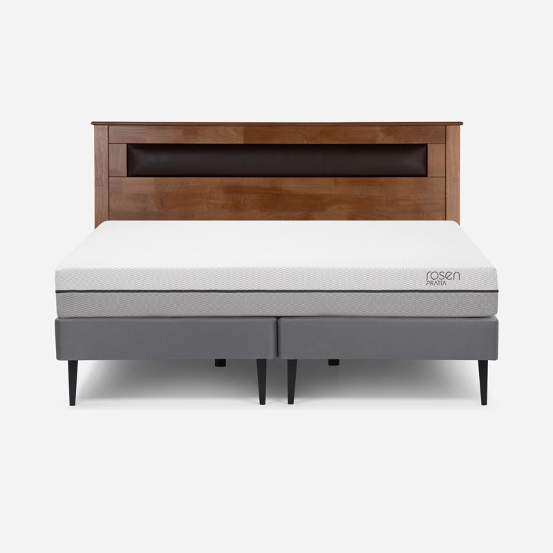 CAMA EUROPEA ROSEN PRATTA KING PATA ACERO + RESPALDO FERRARA - 1