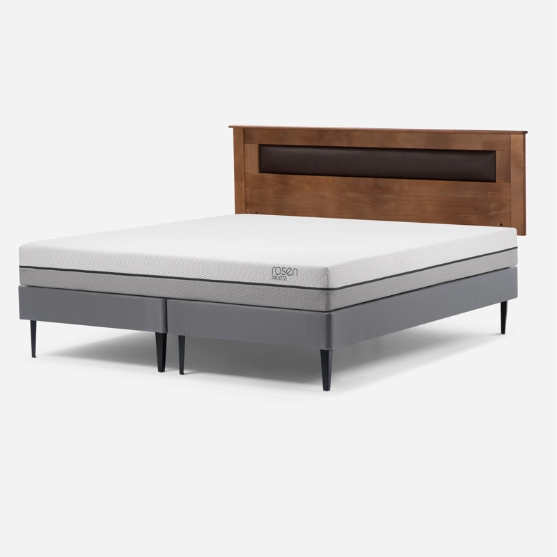 CAMA EUROPEA ROSEN PRATTA KING PATA ACERO + RESPALDO FERRARA - 2