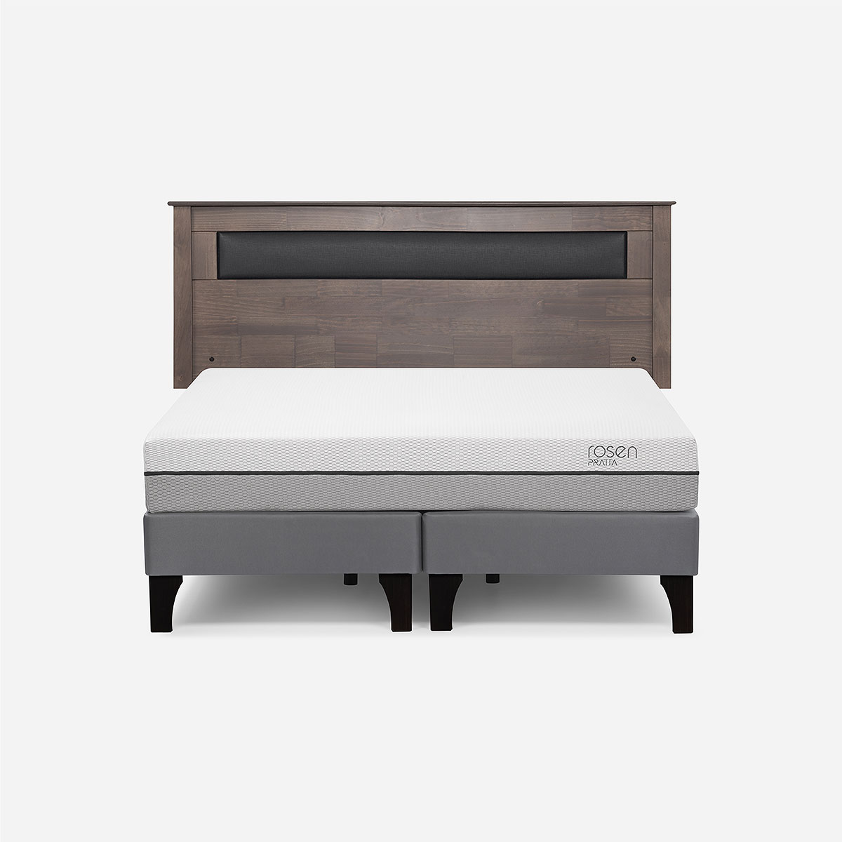 CAMA EUROPEA ROSEN PRATTA 2 PLAZAS BD PATA MADERA+RESPALDO FERRARA - 1
