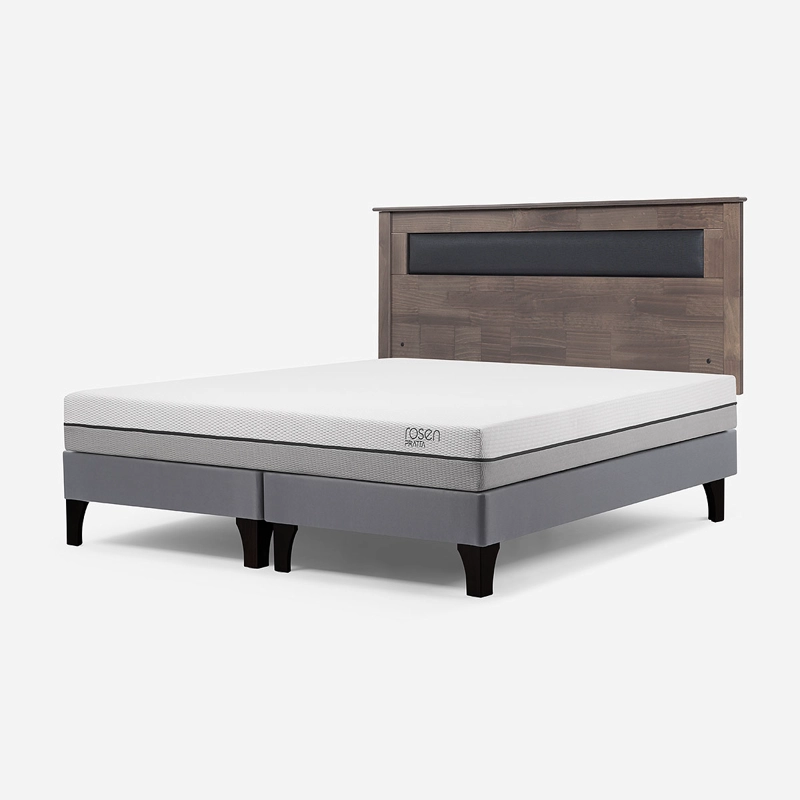 CAMA EUROPEA ROSEN PRATTA 2 PLAZAS BD PATA MADERA+RESPALDO FERRARA - 2