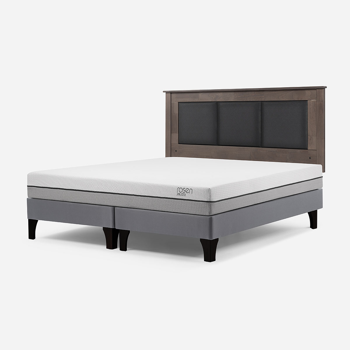CAMA EUROPEA ROSEN PRATTA 2 PLAZAS BD PATA MADERA+ RESPALDO RACHEL - 2