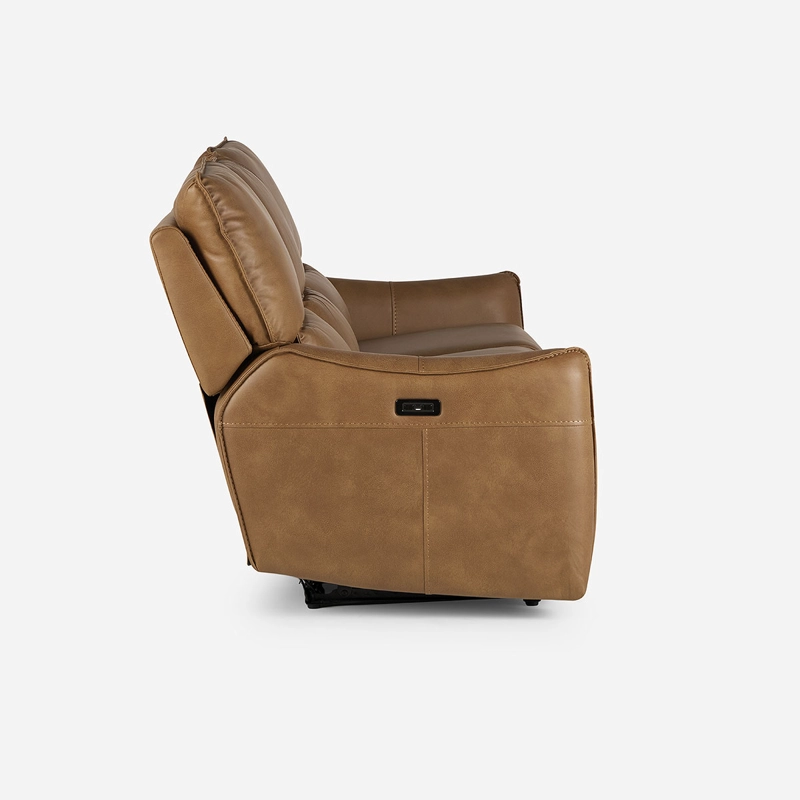 SOFÁ ROSEN 3 CUERPOS CAMEL RECLINABLE MATT ELÉCTRICO TELA - 6