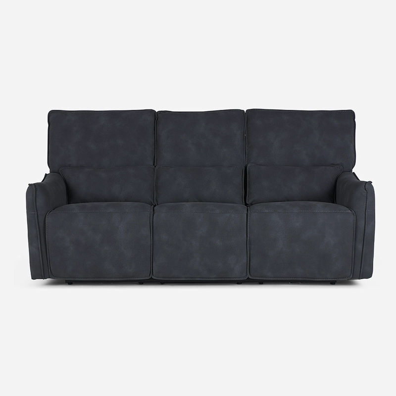 SOFÁ ROSEN 3 CUERPOS GRAFITO RECLINABLE MATT ELÉCTRICO TELA - 5