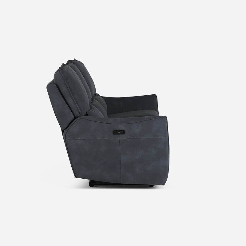 SOFÁ ROSEN 3 CUERPOS GRAFITO RECLINABLE MATT ELÉCTRICO TELA - 6